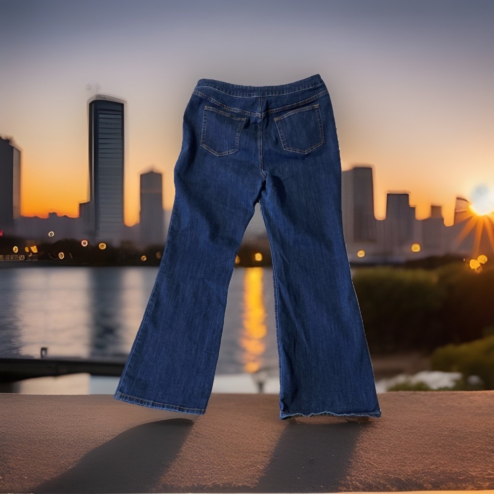 Kate & Mallory Jeans Womens 14 Wide leg Belt less‎